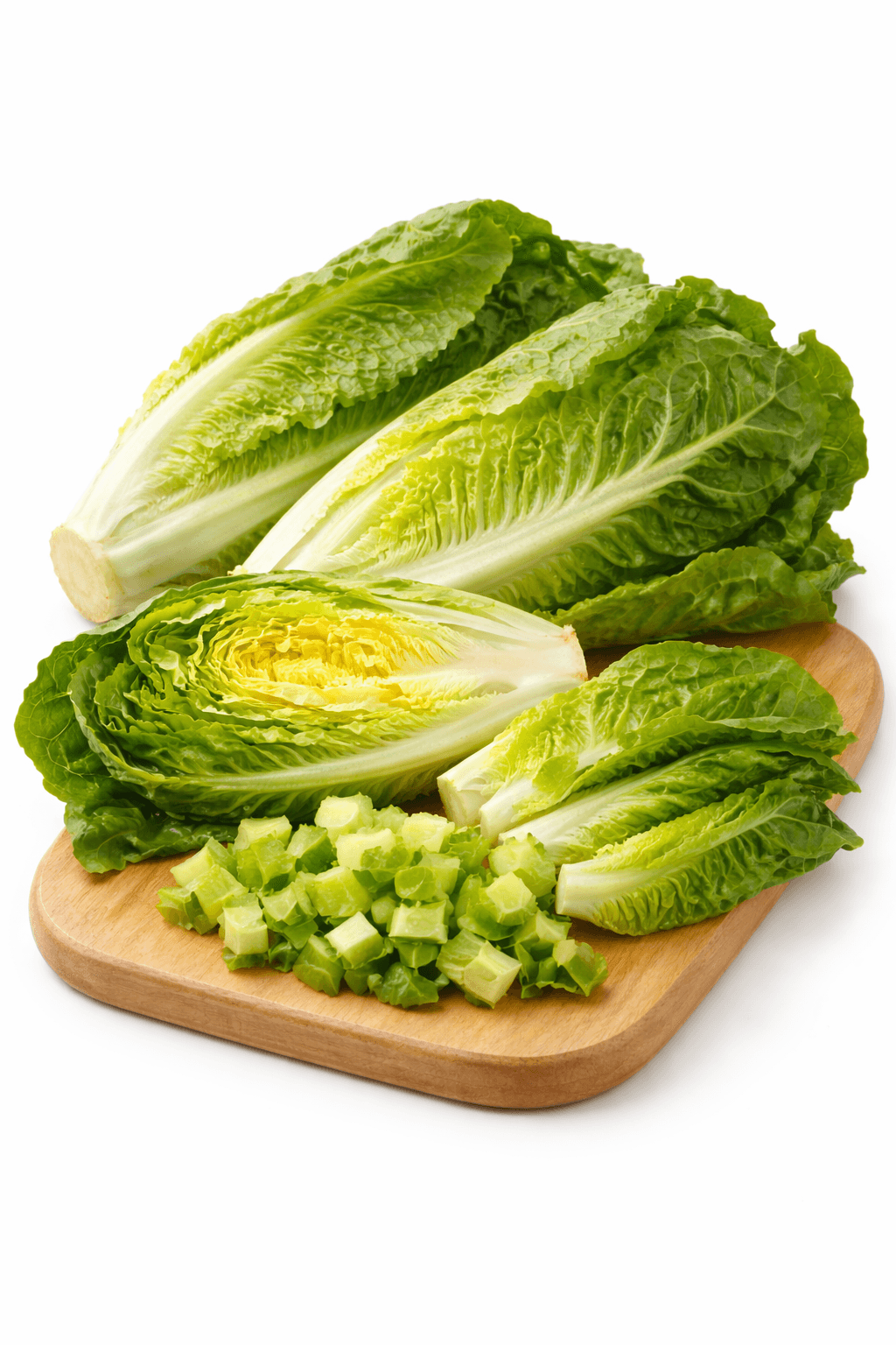 Fresh romaine lettuce on wooden board Romaine Lettuce - Image 1