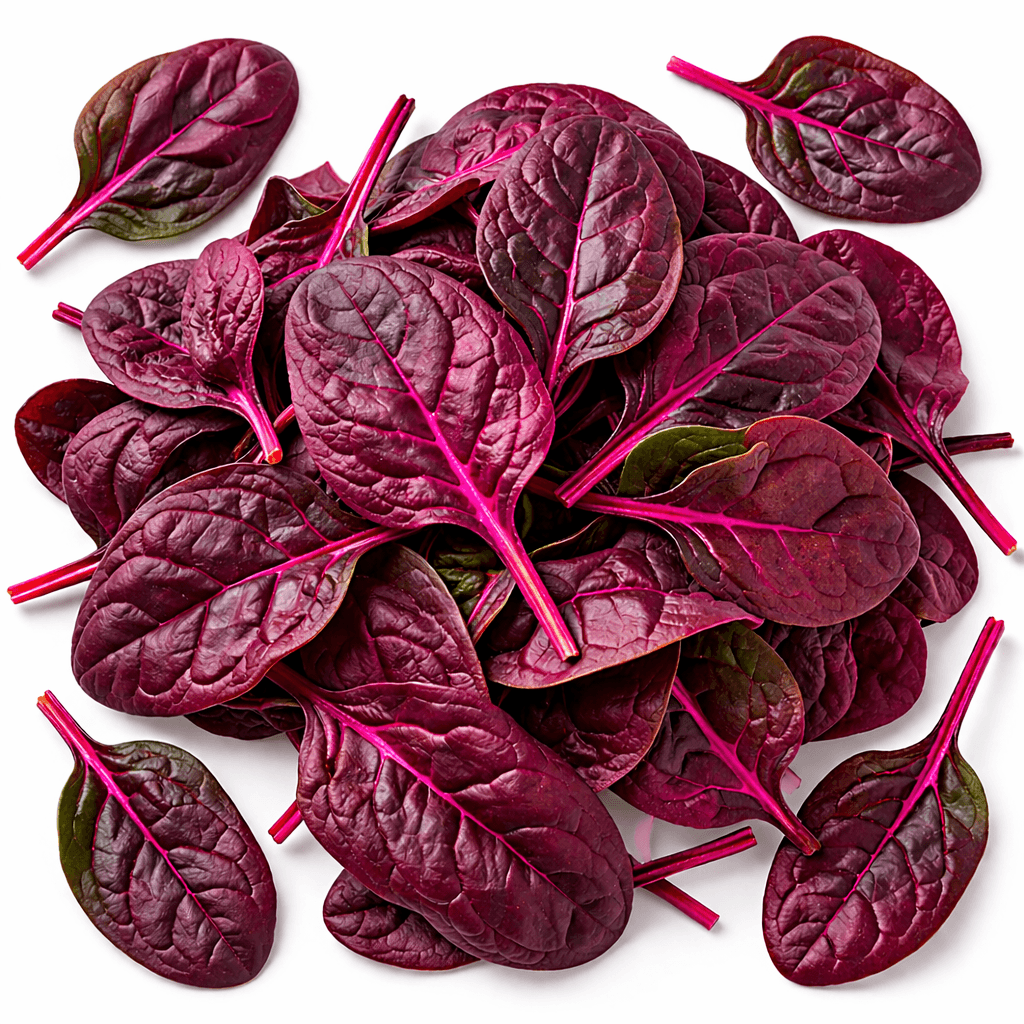 Vibrant red spinach leaves arrangement Cheera Leaves Red - Image 1